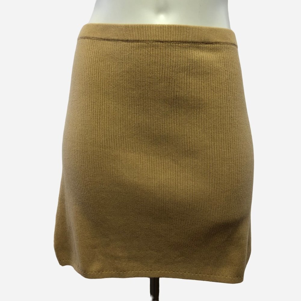 Aritzia Free People Gold Laurel Knitted Mini Skirt Size Small